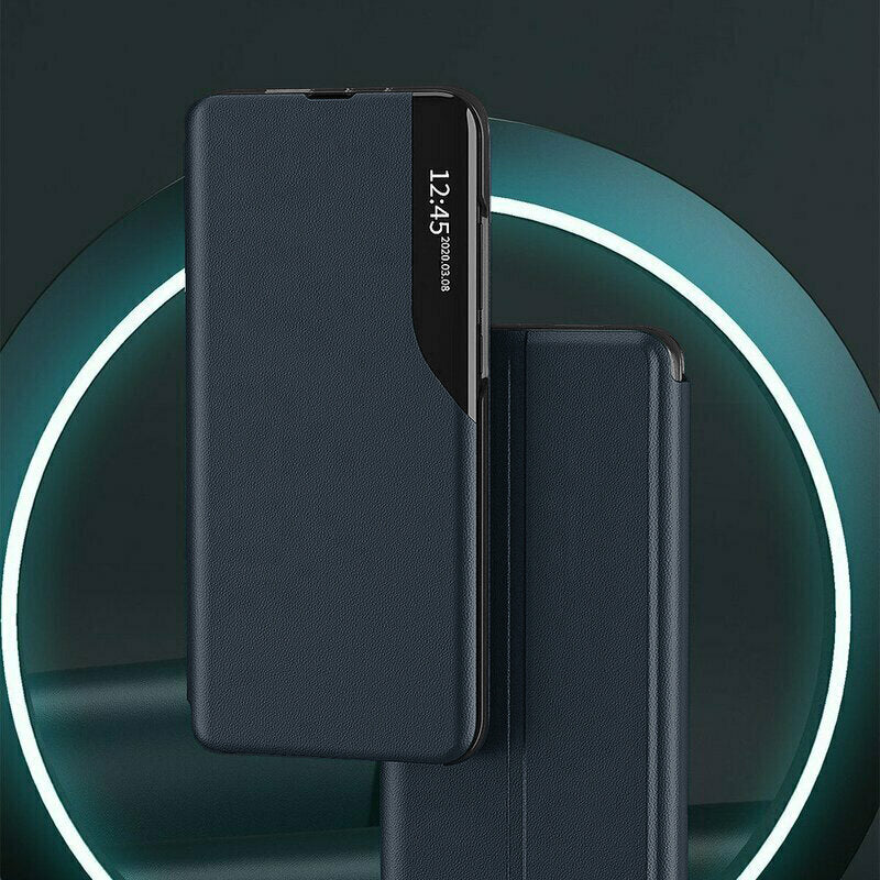 Husa de protectie Techsuit eFold Series compatibil cu Samsung Galaxy A12 / A12 Nacho, Albastru Inchis