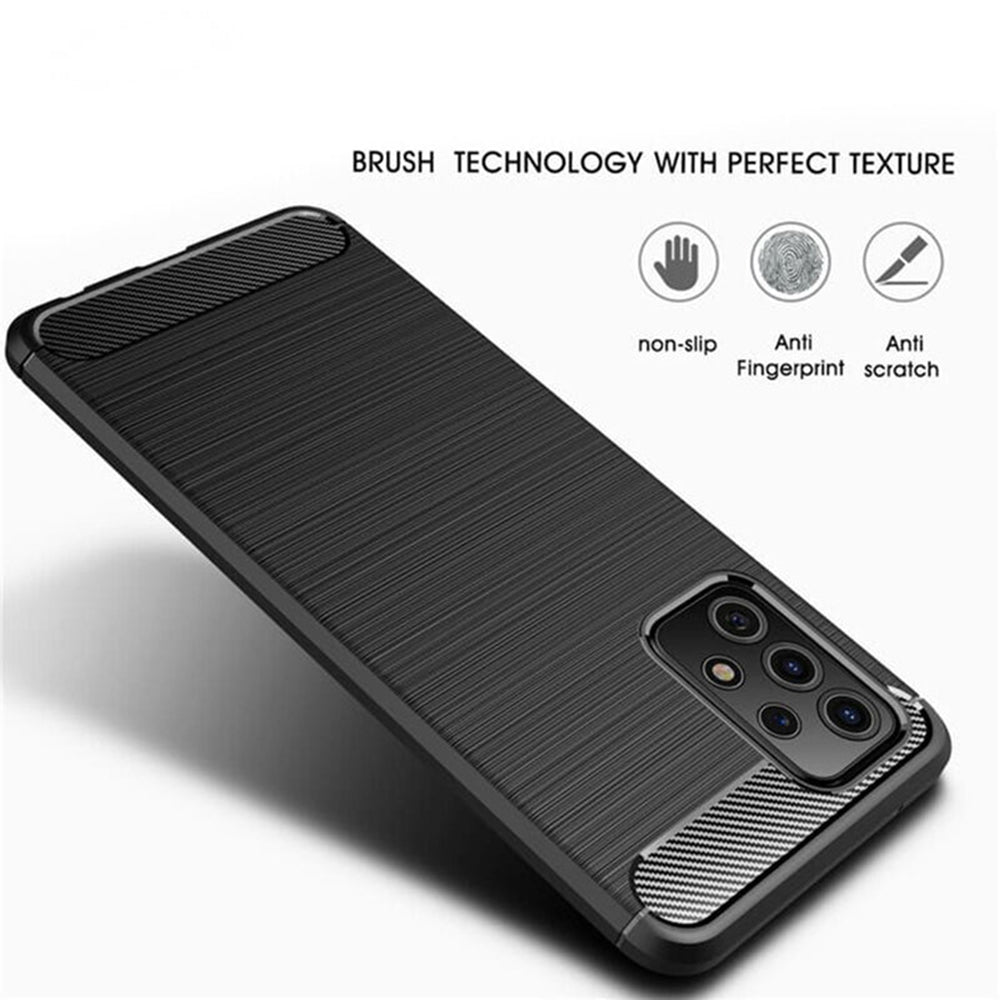Husa de protectie Techsuit Carbon Silicone compatibil cu Samsung Galaxy A32 5G, Negru
