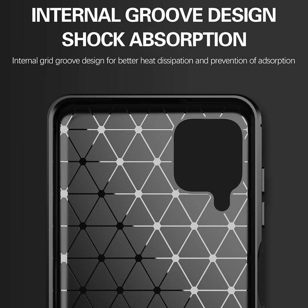 Husa de protectie Techsuit Carbon Silicone compatibil cu Samsung Galaxy A12 / A12 Nacho, Negru