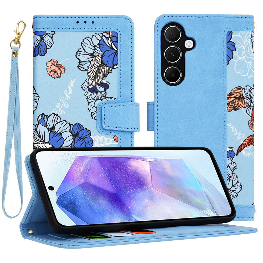 Husa de protectie Techsuit FlipCraft compatibil cu Samsung Galaxy A55 5G, Vibrant Blue
