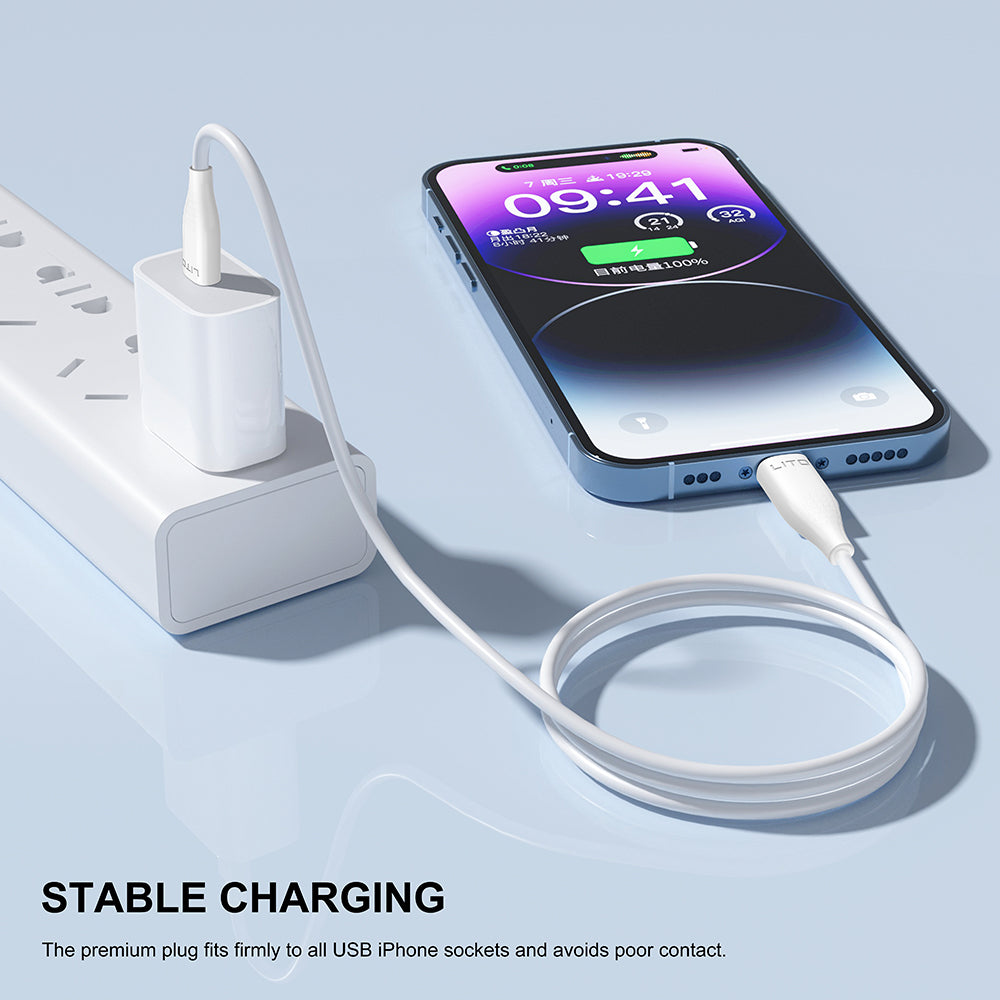 Cablu de Date cu Mufe USB, Micro-USB, 1m - Lito (LD03V) - White