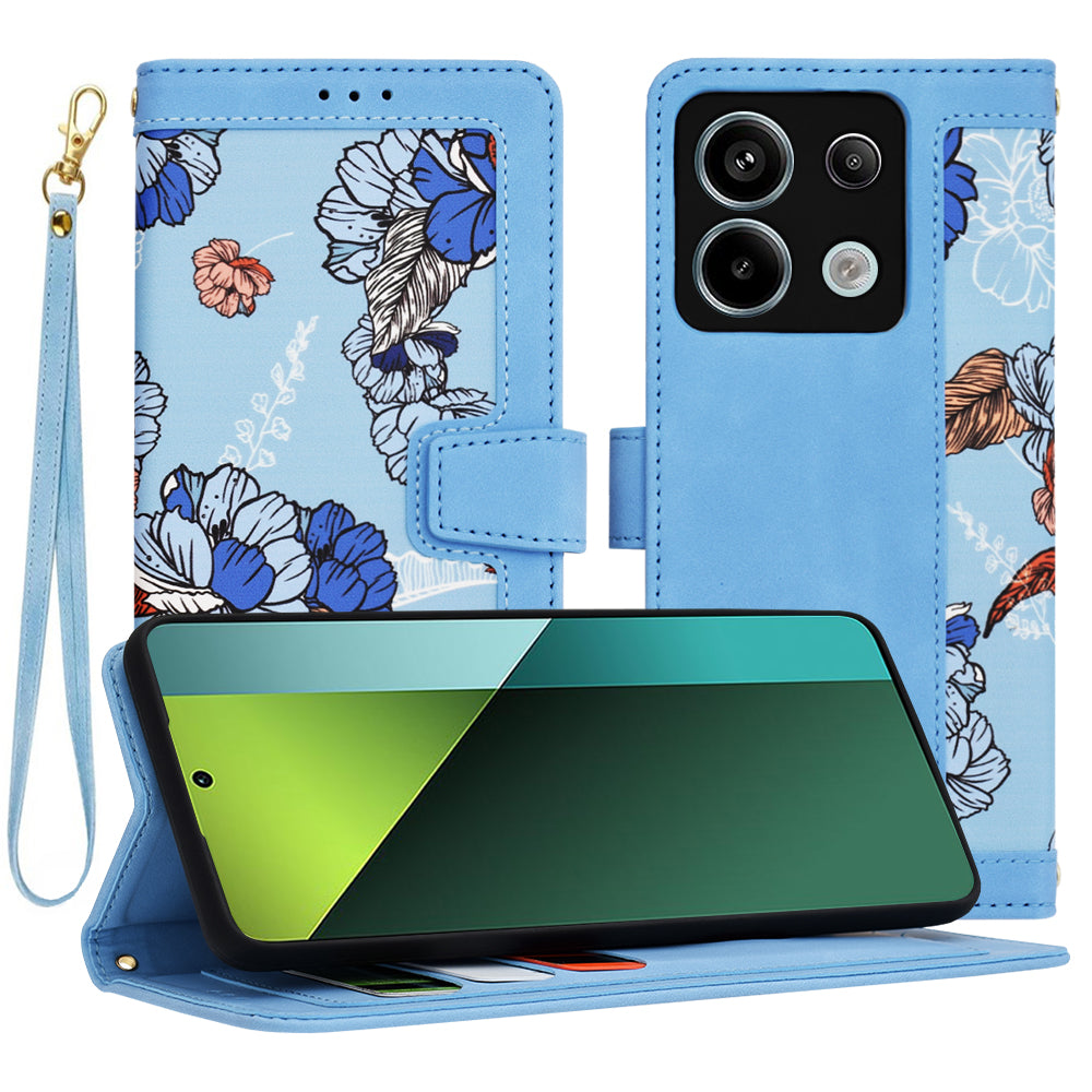 Husa de protectie Techsuit FlipCraft compatibil cu Xiaomi Redmi Note 13 Pro 5G / Poco X6, Vibrant Blue