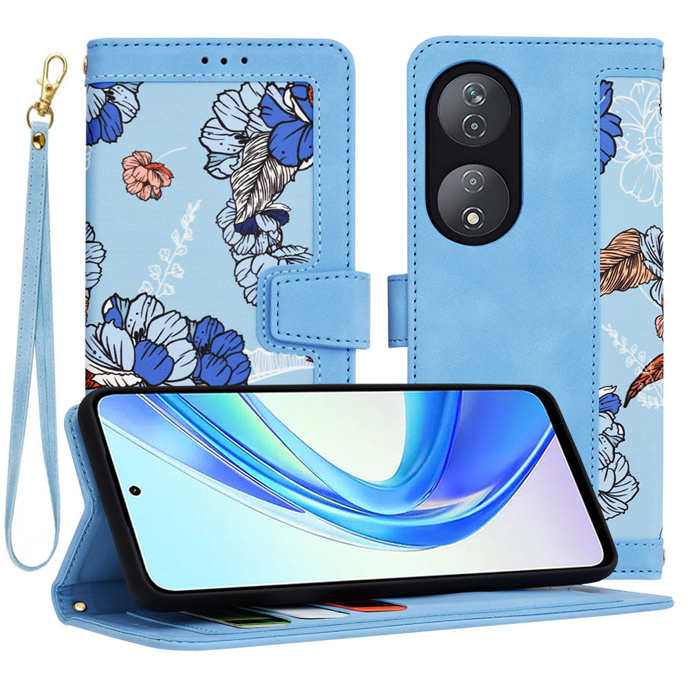 Husa de protectie Techsuit FlipCraft compatibil cu Honor X7b / X7b 5G / 90 SMART, Vibrant Blue