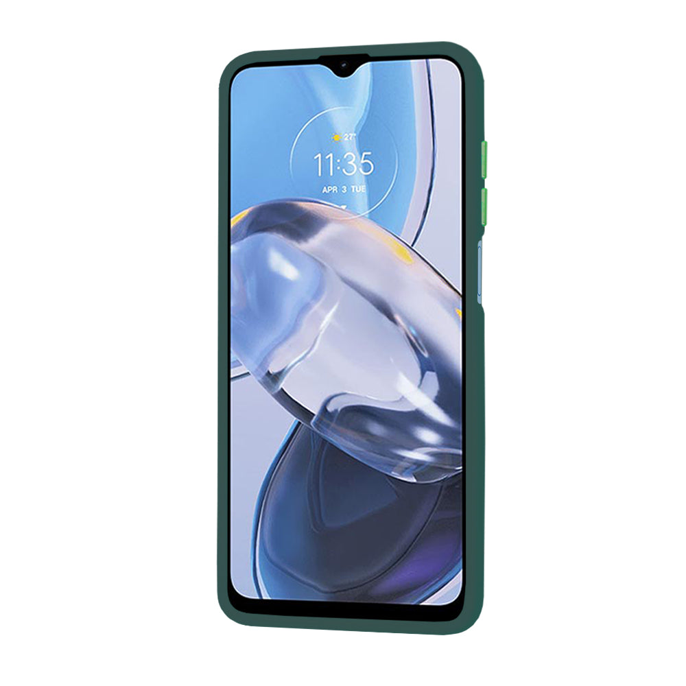 Husa de protectie Techsuit HaloFrost Series compatibil cu Motorola Moto E22 / Moto E22i, Bleumarin Green