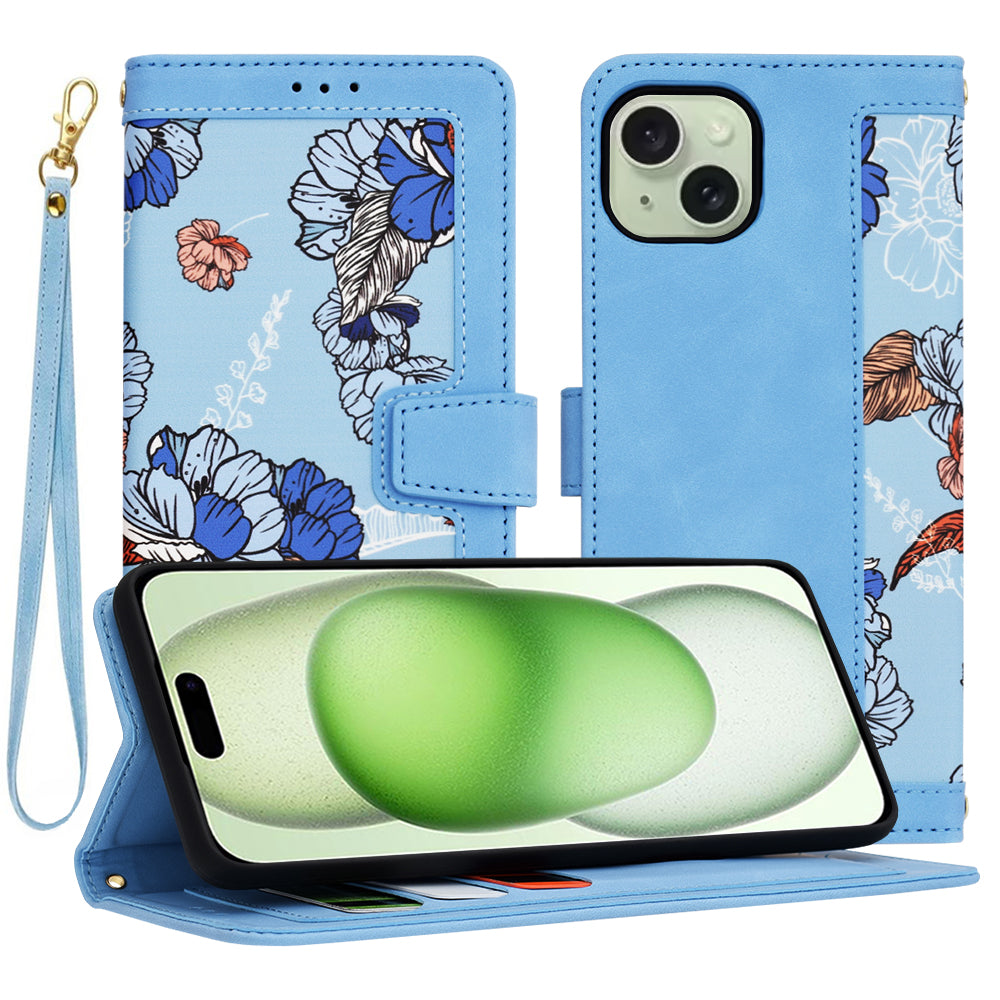Husa de protectie Techsuit FlipCraft compatibil cu iPhone 15 Plus, Vibrant Blue