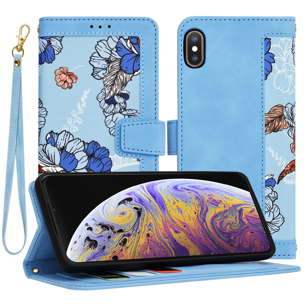 Husa de protectie Techsuit FlipCraft compatibil cu iPhone XS Max, Vibrant Blue