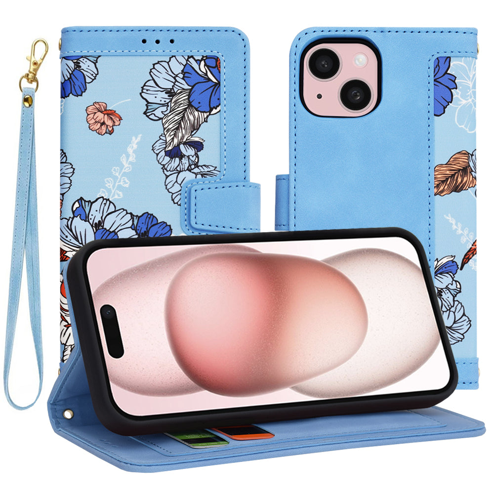 Husa de protectie Techsuit FlipCraft compatibil cu iPhone 15, Vibrant Blue