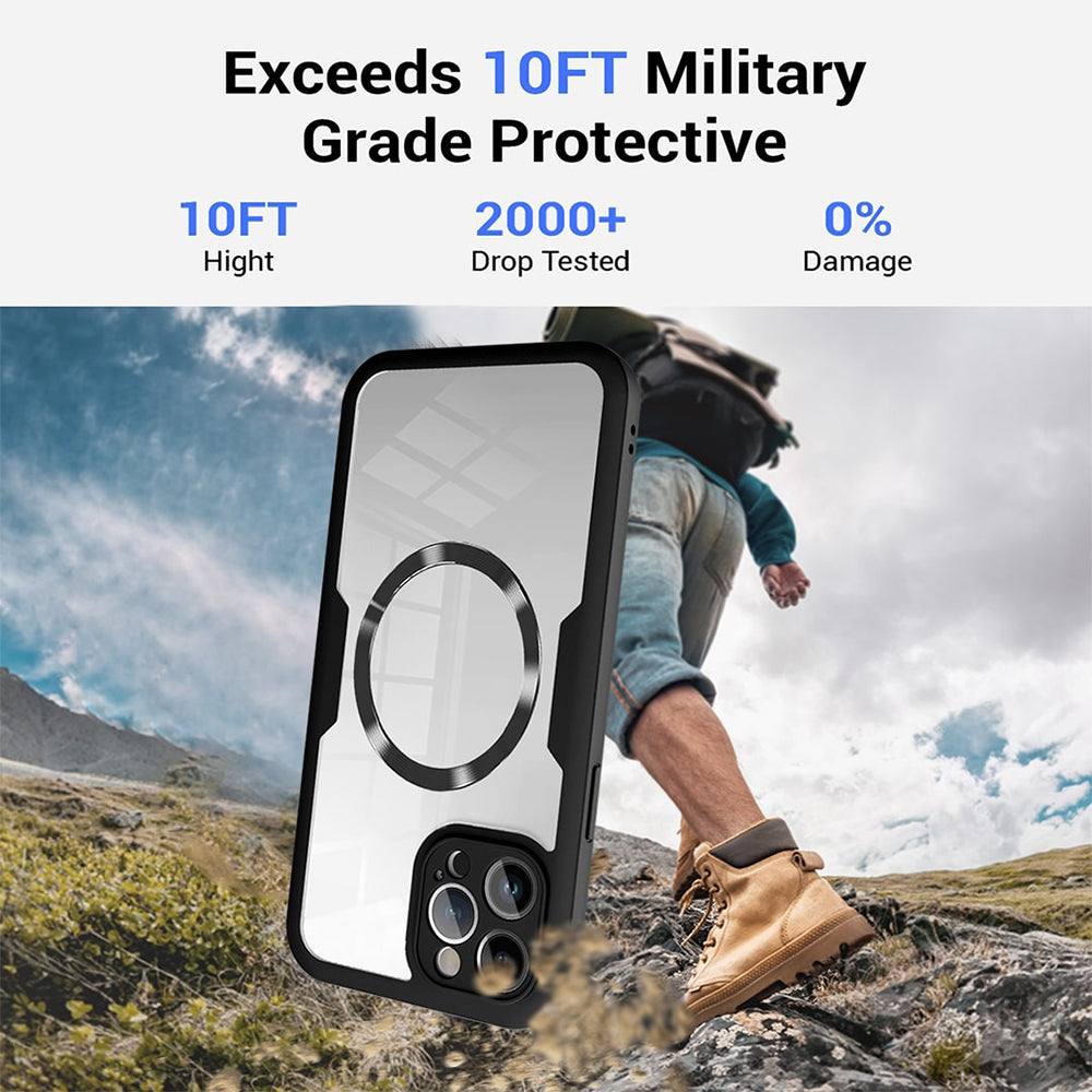 Folie de protectie Techsuit ColorVerse 360 MagSafe Series + compatibil cu iPhone 13 Pro Max, Roz
