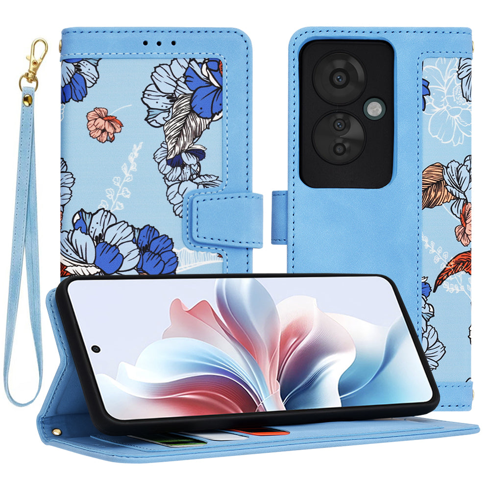 Husa de protectie Techsuit FlipCraft compatibil cu Oppo Reno11 F, Vibrant Blue
