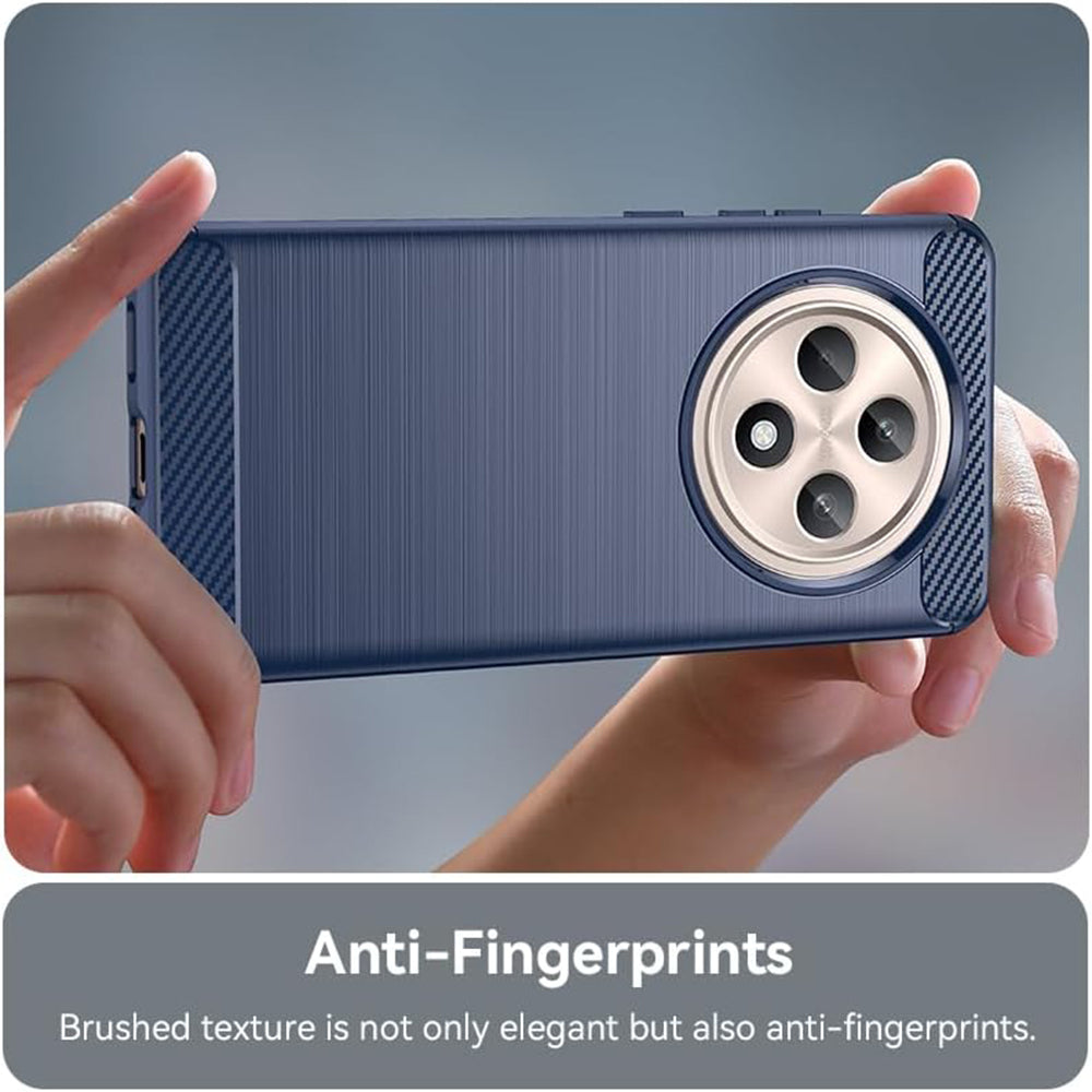 Husa de protectie Techsuit Carbon Silicone compatibil cu Oppo Reno12 F 4G / Reno12 F 5G / Reno12 FS 4G / Reno12 FS 5G, Albastru