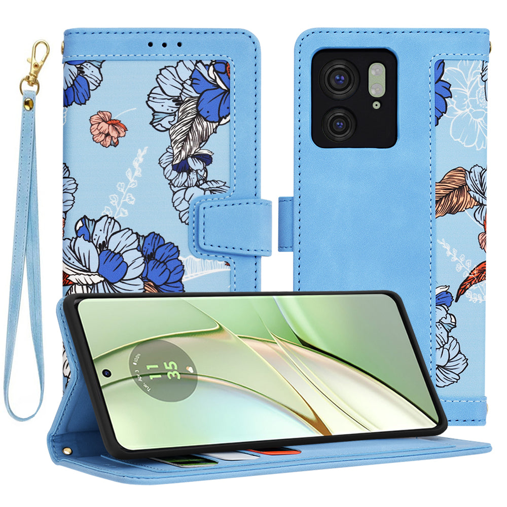 Husa de protectie Techsuit FlipCraft compatibil cu Motorola Edge 40 / Edge (2023), Vibrant Blue