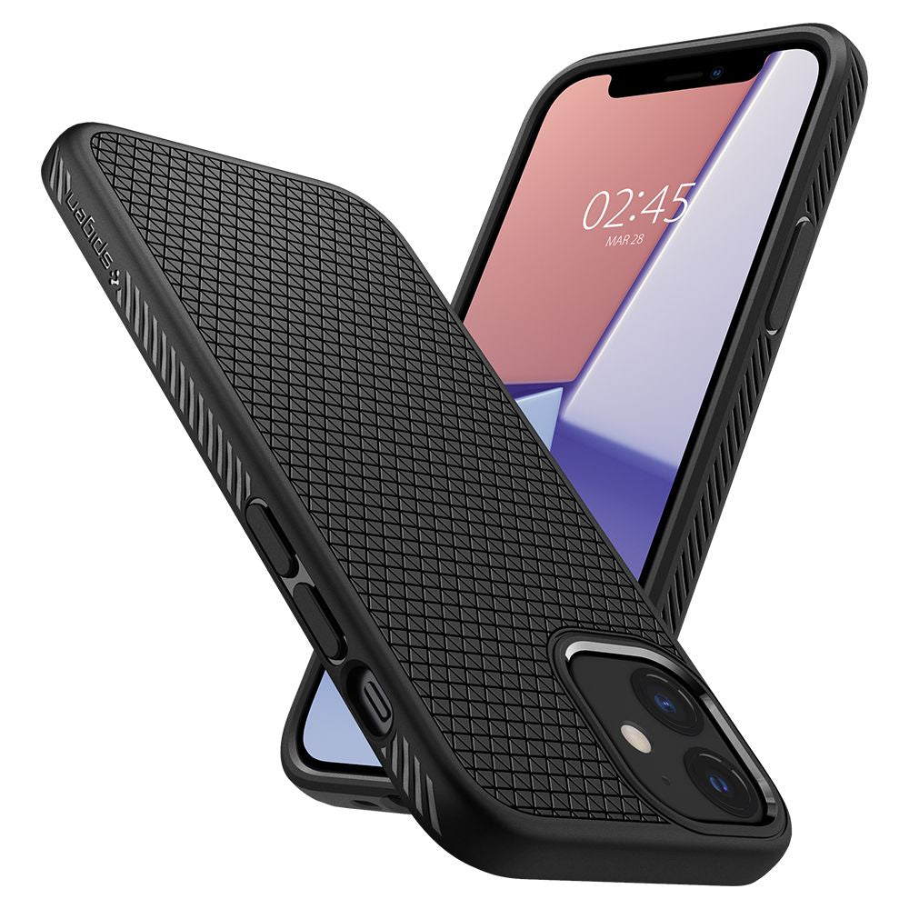 Husa de protectie Spigen Liquid Air (ACS01701) compatibil cu iPhone 12 / iPhone 12 Pro, Negru