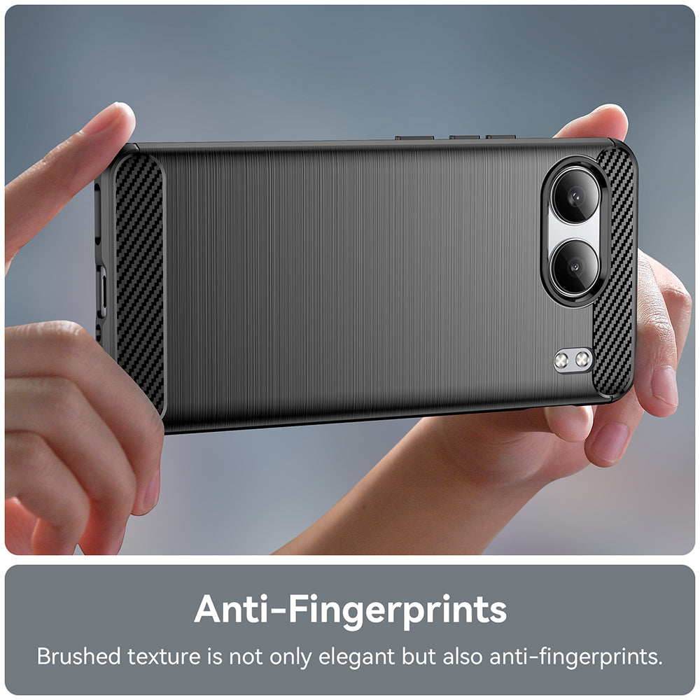 Husa de protectie Techsuit Carbon Silicone compatibil cu OnePlus Nord 4, Negru