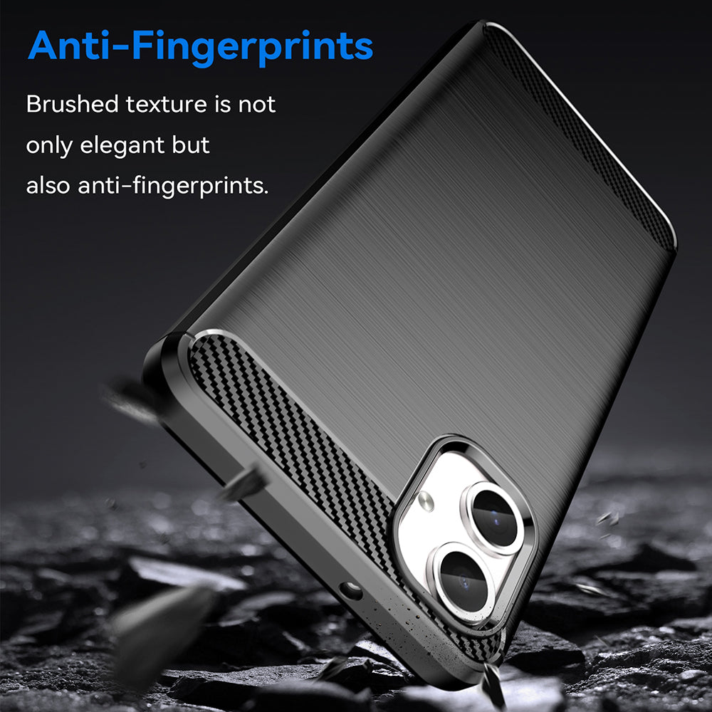 Husa de protectie Techsuit Carbon Silicone compatibil cu Samsung Galaxy A06, Negru