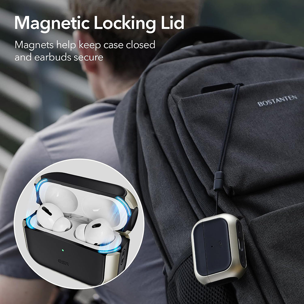 Casti ESR Orbit Hybrid HaloLock, Apple AirPods 4, Negru