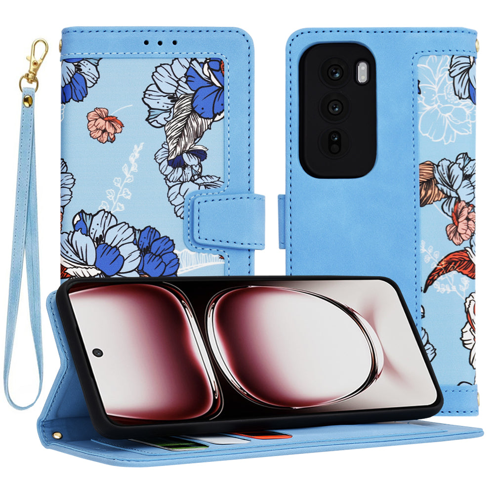 Husa de protectie Techsuit FlipCraft compatibil cu Oppo Reno12 Pro, Vibrant Blue