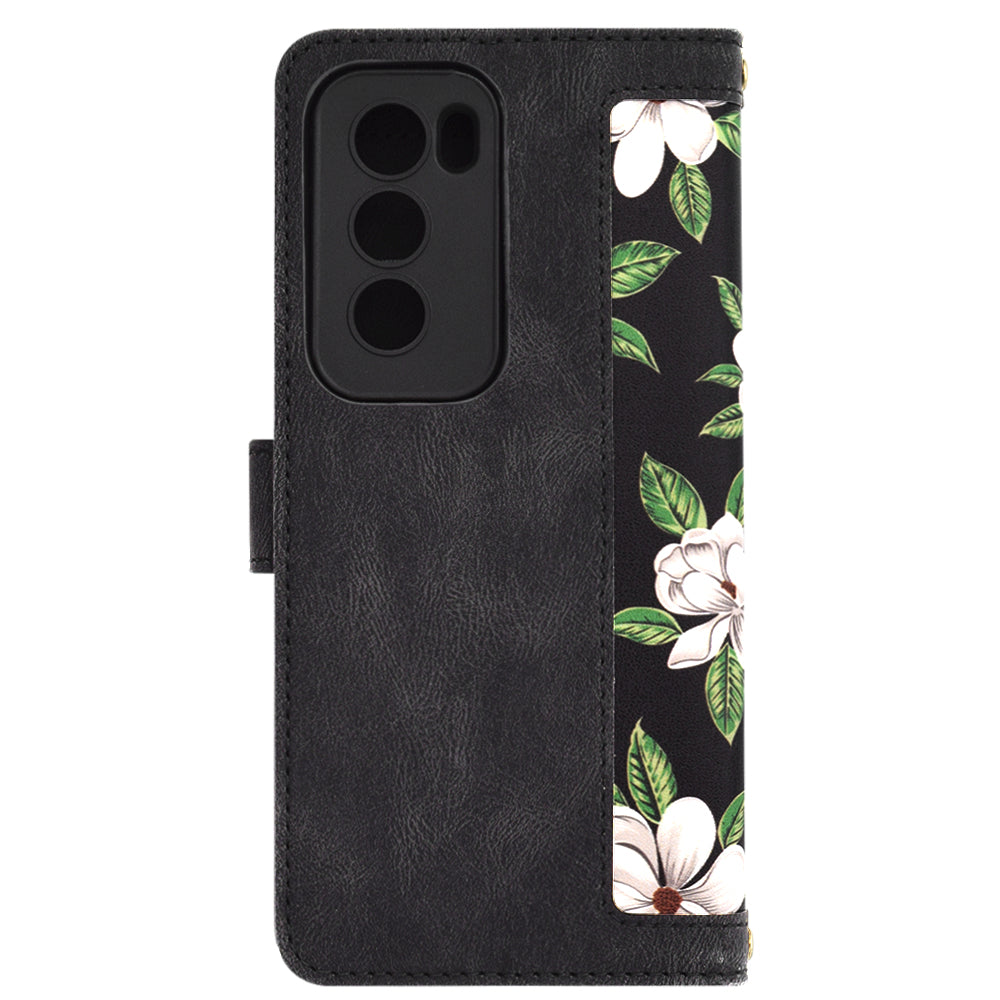 Husa de protectie Techsuit FlipCraft compatibil cu Oppo Reno12 Pro, Flowers of the Dawn