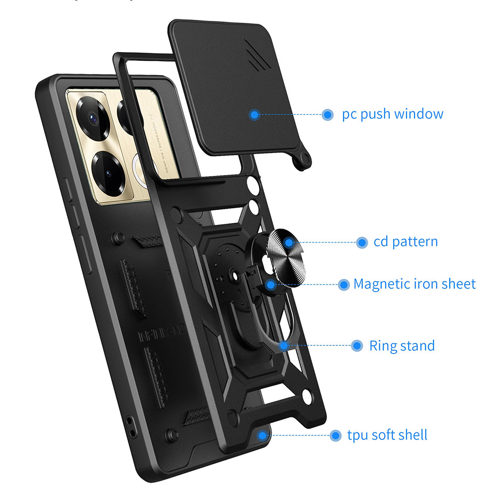 Husa de protectie Techsuit CamShield Series compatibil cu Infinix Note 40 Pro+, Albastru