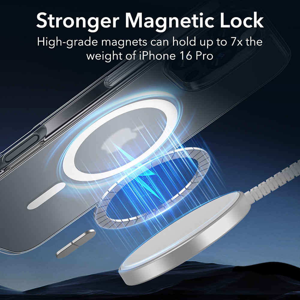 Husa de protectie ESR Classic Hybrid HaloLock compatibil cu iPhone 16 Pro, Frosted Clear