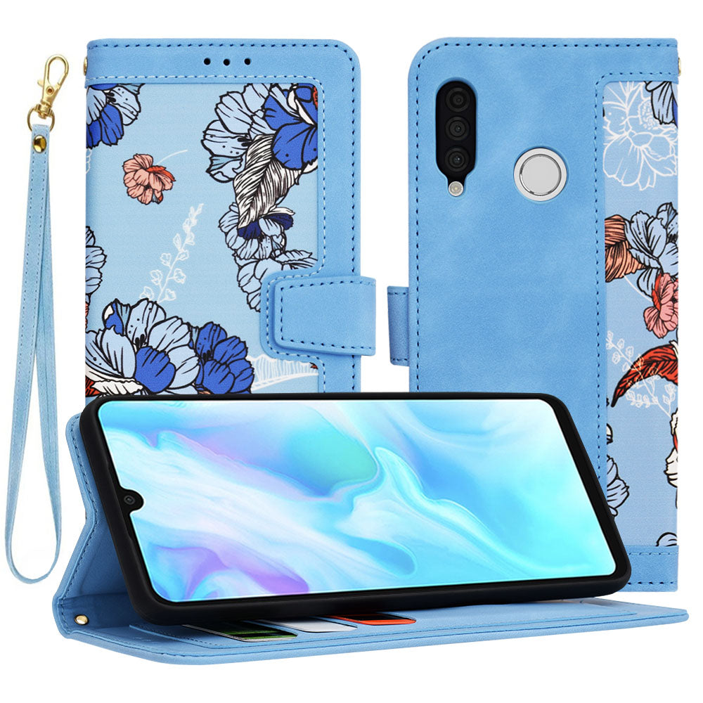 Husa de protectie Techsuit FlipCraft compatibil cu Huawei P30 Lite / P30 Lite New Edition, Vibrant Blue