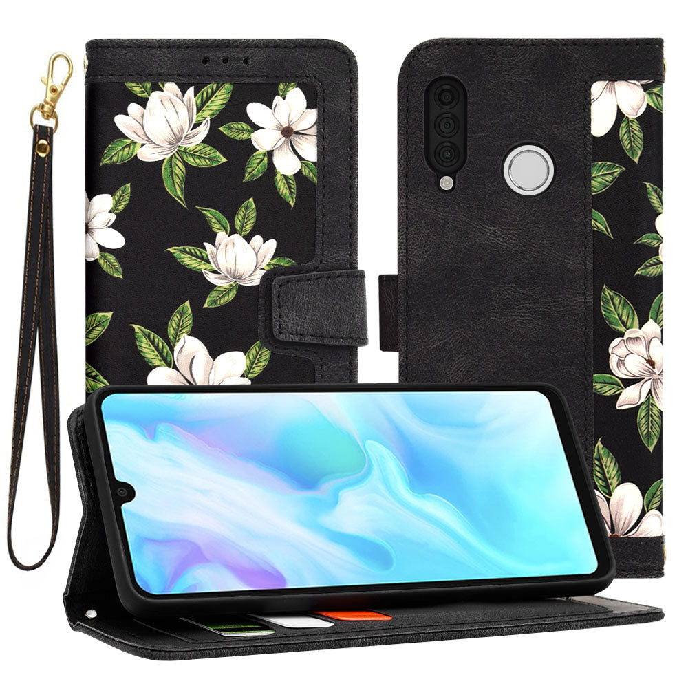 TechSuit Husa de protectie Techsuit FlipCraft compatibil cu Huawei P30 Lite / P30 Lite New Edition, Flowers of the Dawn