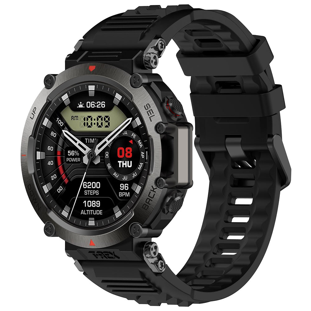 Curea smartwatch Techsuit compatibil cu Amazfit T-Rex Ultra, Negru