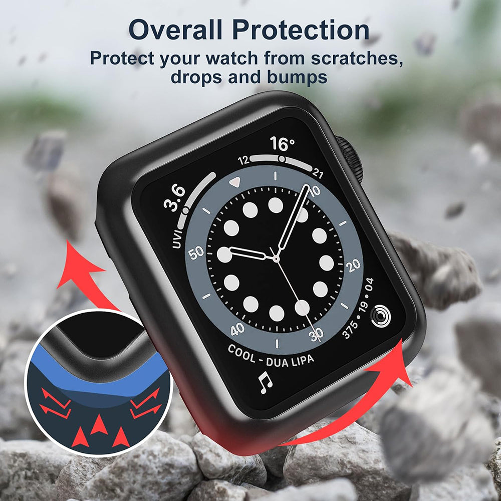 Folie de protectie smartwatch Techsuit Defense360 Pro + Screen Protector compatibil cu Apple Watch 1 / 2 / 3 (38mm), Negru