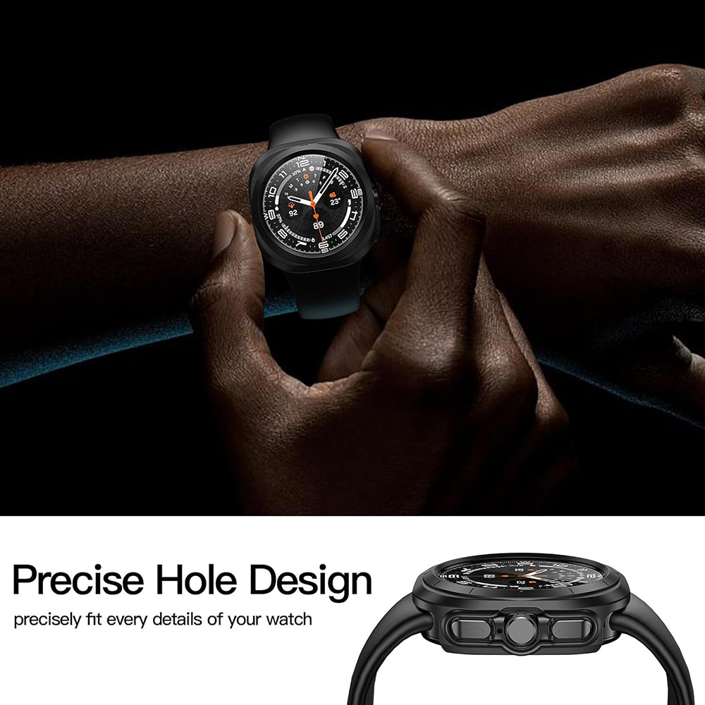 Folie de protectie smartwatch Techsuit Defense360 Pro + Screen Protector compatibil cu Samsung Galaxy Watch Ultra (47mm), Negru