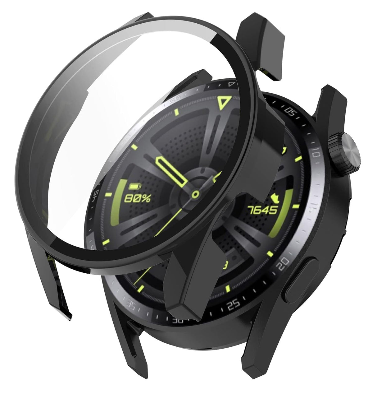 Folie de protectie smartwatch Techsuit Defense360 Pro + Screen Protector compatibil cu Huawei Watch GT 3 (46mm), Negru