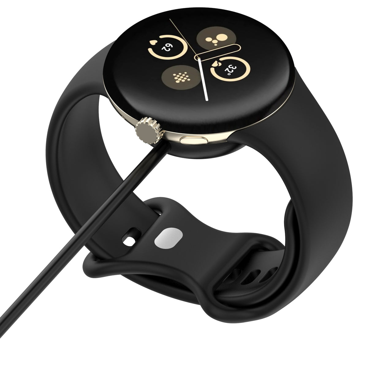 Incarcator Techsuit SmartWatch Wireless Charging Cable (THC5), for Google Pixel Watch 3 (41mm, 45mm) / 2 / Fitbit Ace LTE, USB, Negru