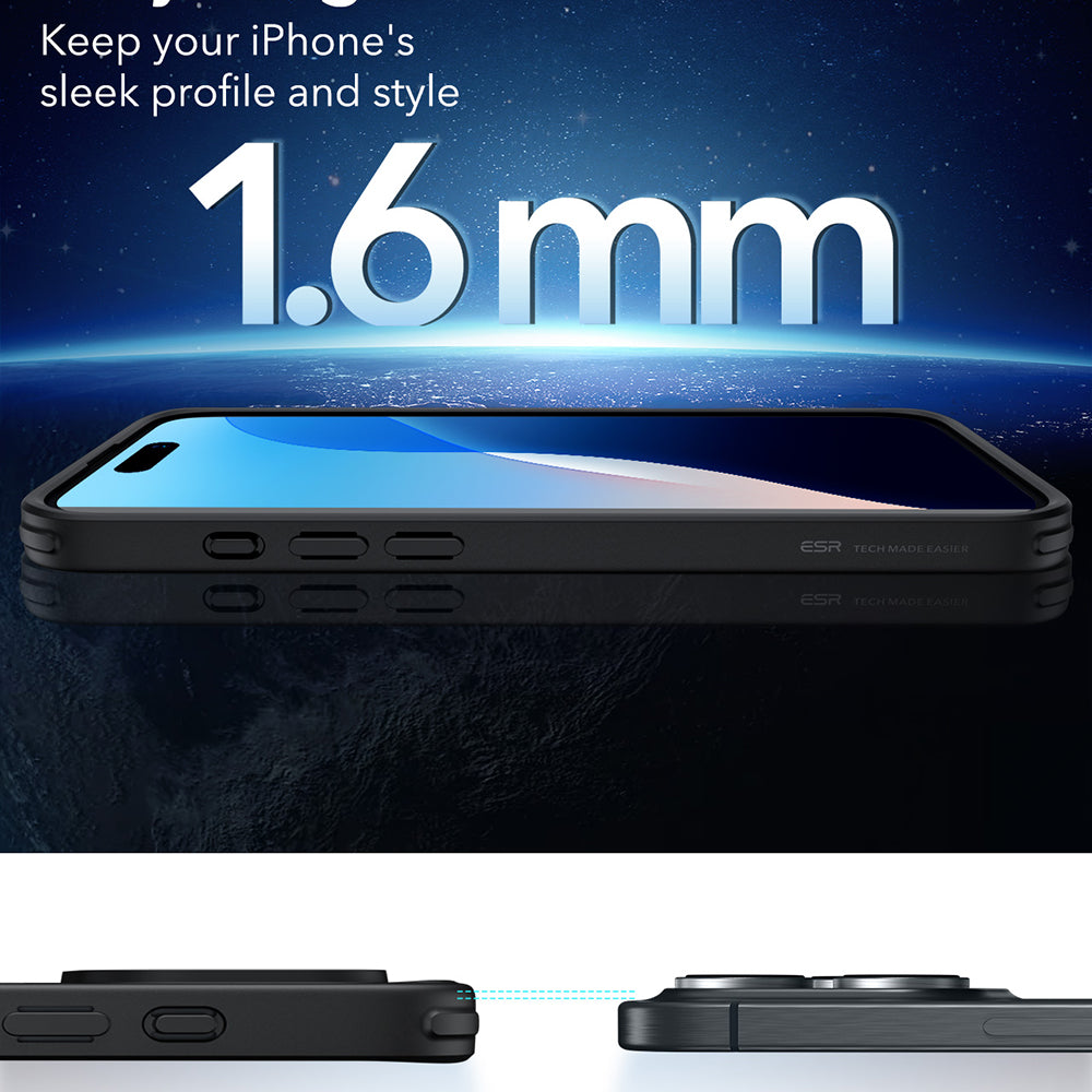 Husa de protectie ESR Classic Hybrid HaloLock compatibil cu iPhone 16 Pro Max, Transparent Black