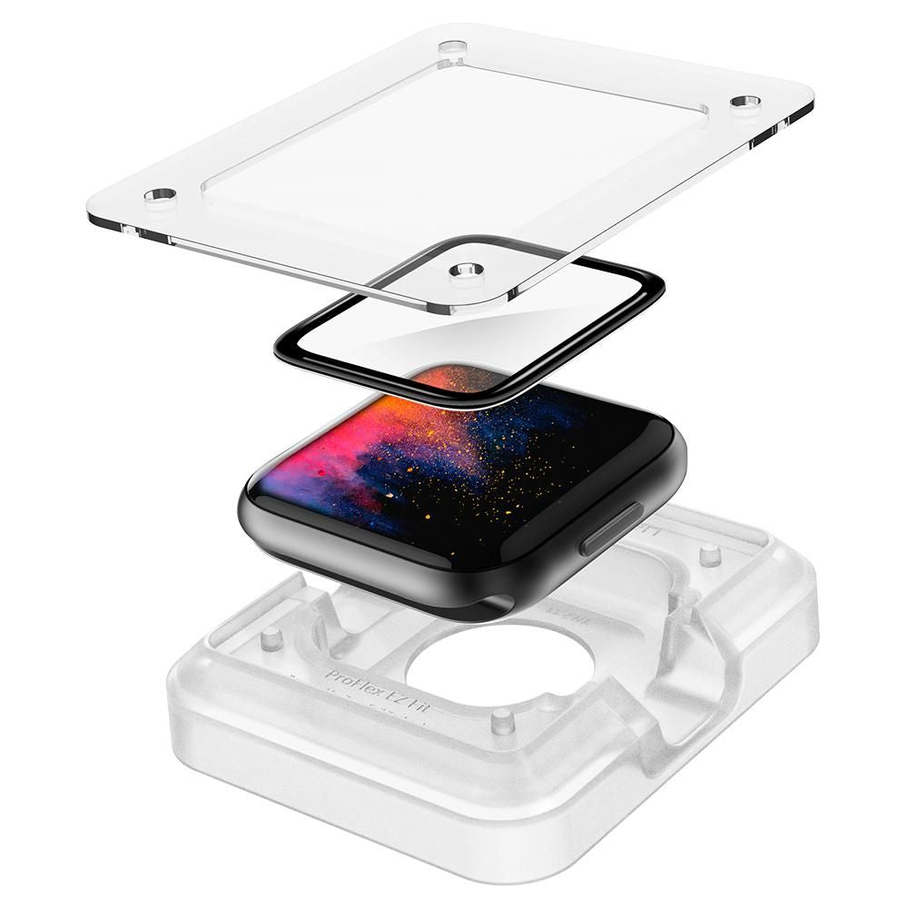 Accesoriu smartwatch Spigen (set de 2) ProFlex EZ Fit (AFL01220) compatibil cu Apple Watch 4 / 5 / 6 / SE / SE 2 (44mm), Negru