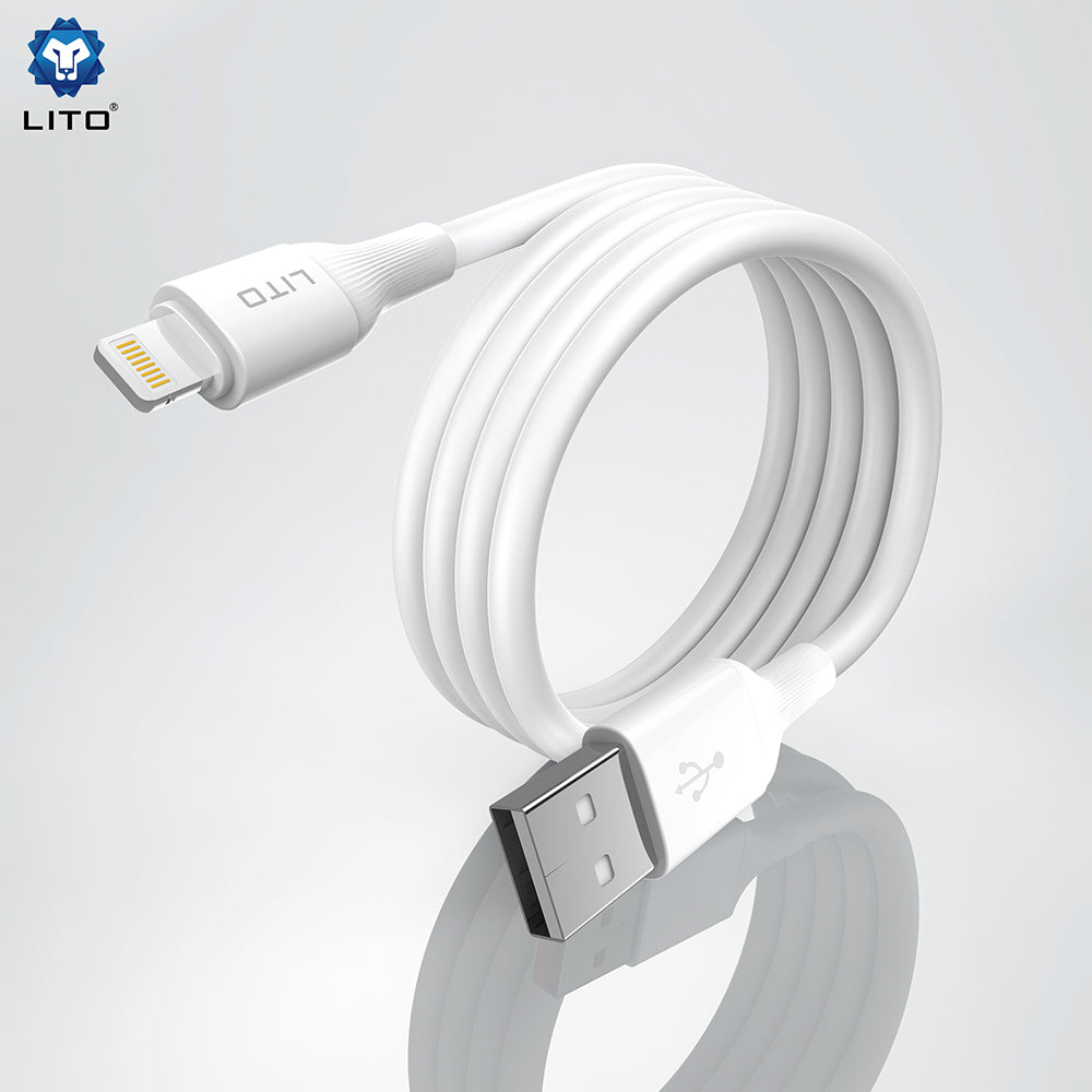 Cablu Lito (LD06L), USB to Lightning, 2.4A, PVC, 1m, Negru