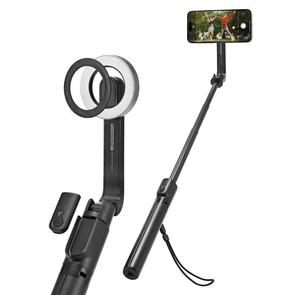 Selfie Stick Spigen S580W (AMP07659), MagSafe, Tripod, Bluetooth, Negru