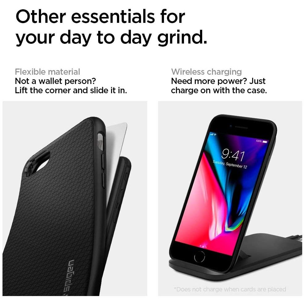 Husa de protectie Spigen Liquid Air (042CS20511) compatibil cu iPhone 7 / iPhone 8 / iPhone SE 2, SE 2020 / iPhone SE 3, SE 2022, Negru