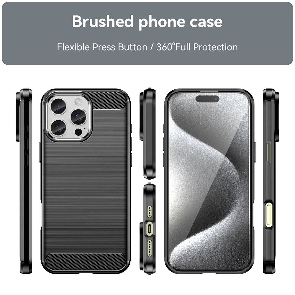 Husa de protectie Techsuit Carbon Silicone compatibil cu iPhone 16 Pro, Negru