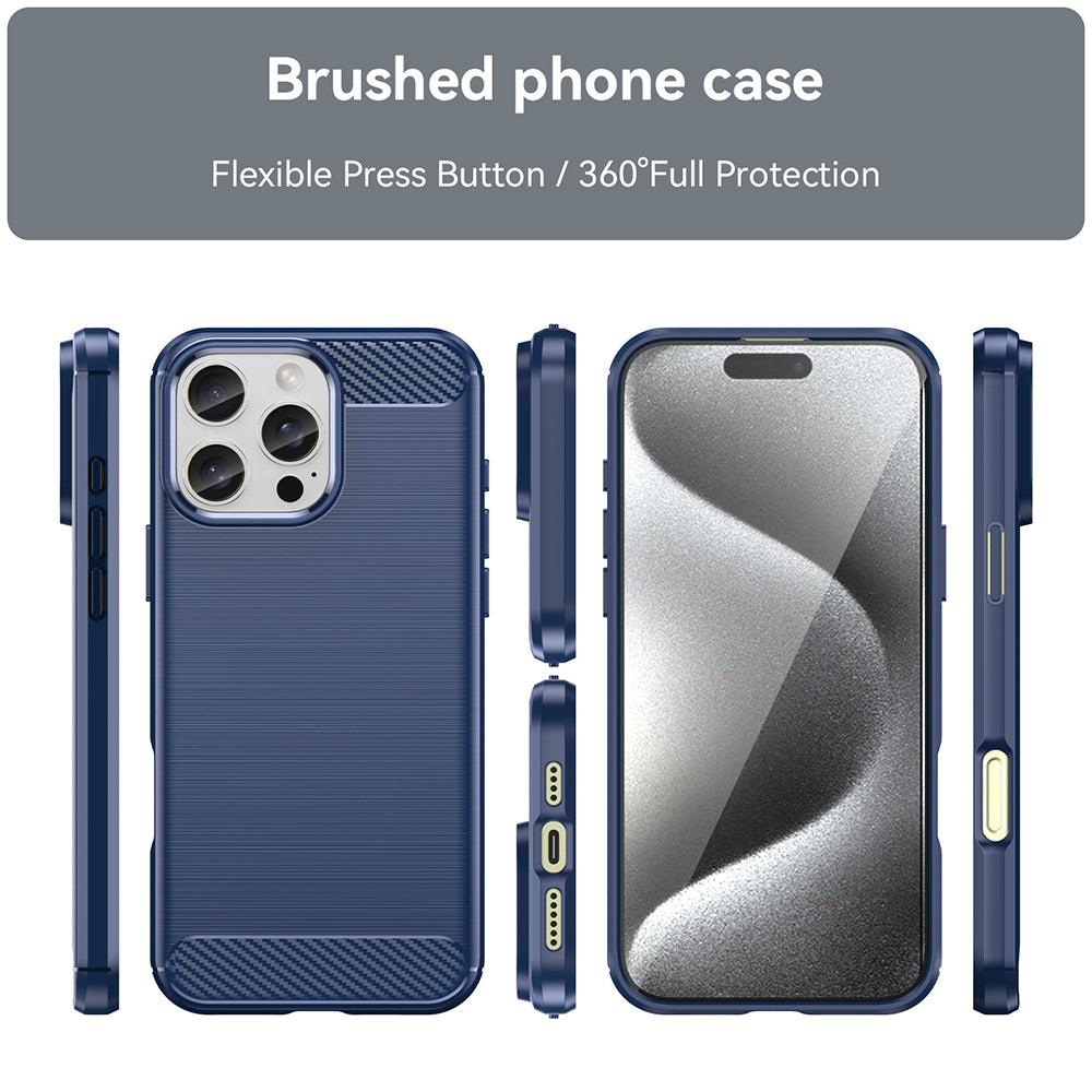 Husa de protectie Techsuit Carbon Silicone compatibil cu iPhone 16 Pro, Albastru