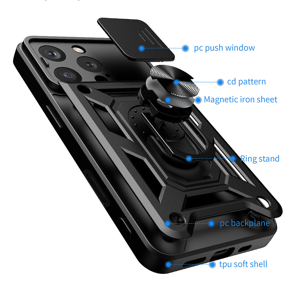 Husa de protectie Techsuit CamShield Series compatibil cu iPhone 16 Pro, Roz Auriu