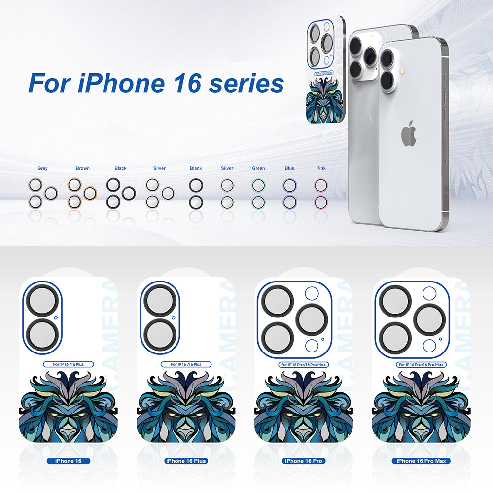Folie de protectie Lito S+ Camera Glass compatibil cu iPhone 16 Pro / iPhone 16 Pro Max, Titanium Natural