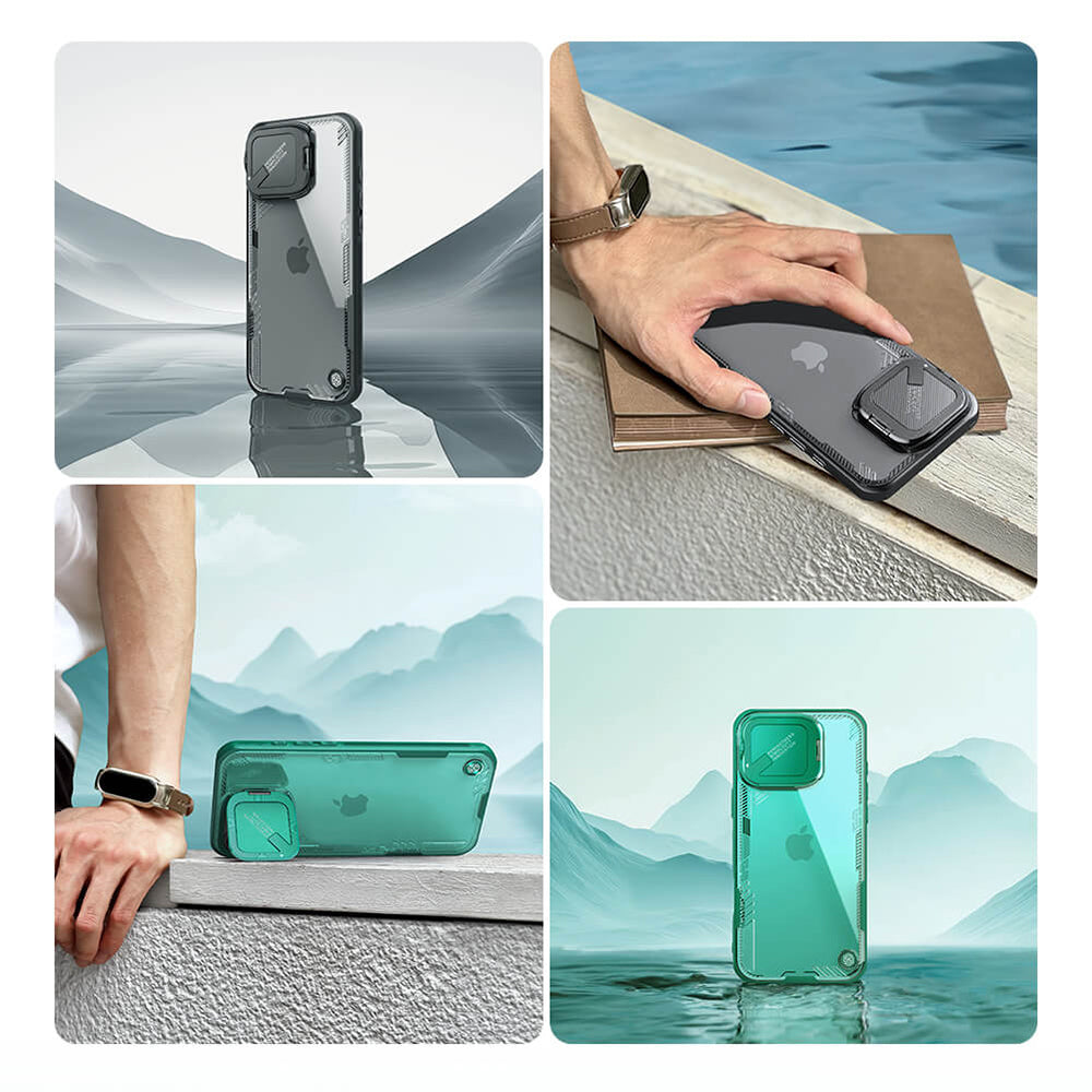 Husa de protectie Nillkin Iceblade Prop (without Camera Cutout) compatibil cu iPhone 16 Pro Max, Verde