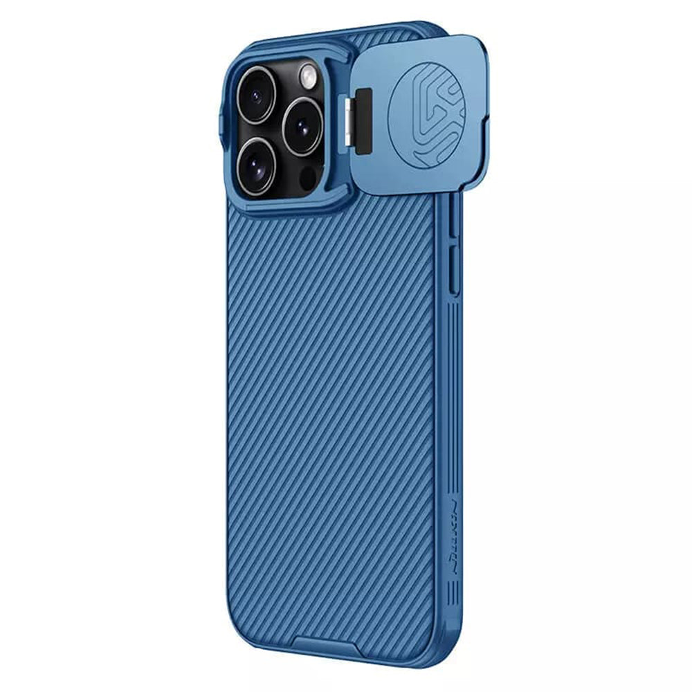 Husa de protectie Nillkin CamShield Prop Magnetic compatibil cu iPhone 16 Pro, Albastru