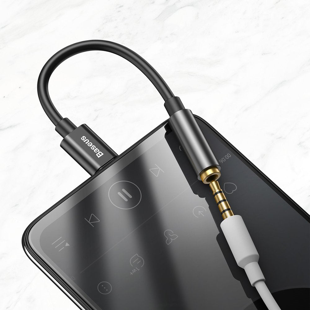 Adaptor Baseus Type-C la Jack 3.5mm (CATL54-01), DAC Chip, Negru