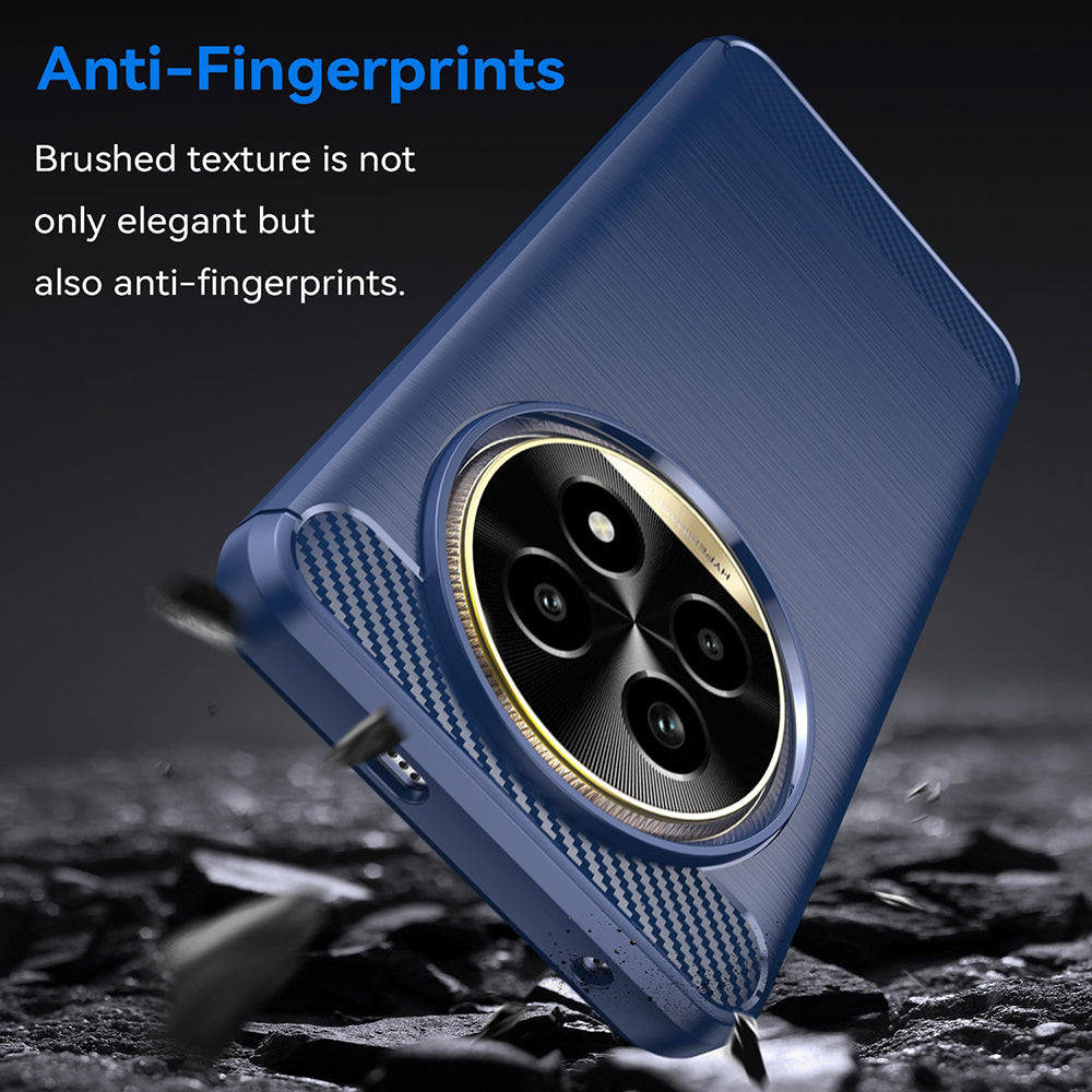 Husa de protectie Techsuit Carbon Silicone compatibil cu Realme 13 Pro / 13 Pro+, Albastru