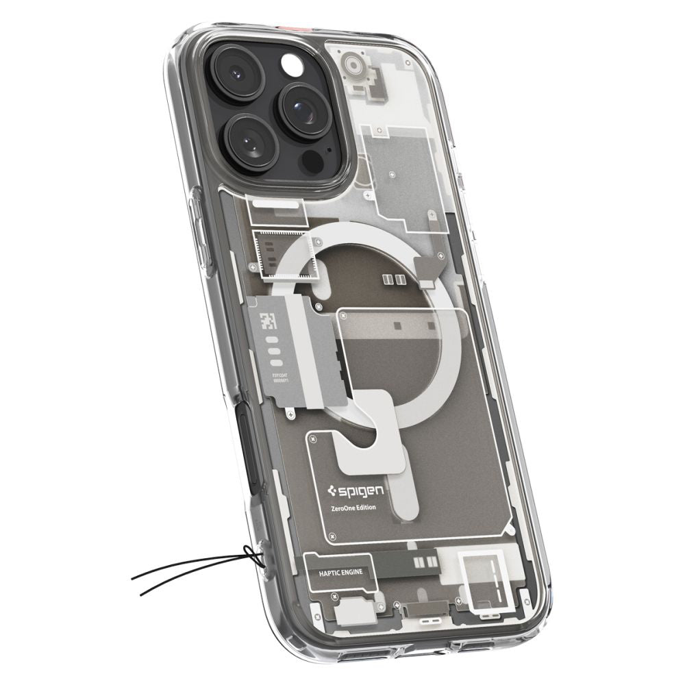 Husa de protectie Spigen Ultra Hybrid Zero One MagSafe (ACS08381) compatibil cu iPhone 16 Pro Max, Titanium Natural