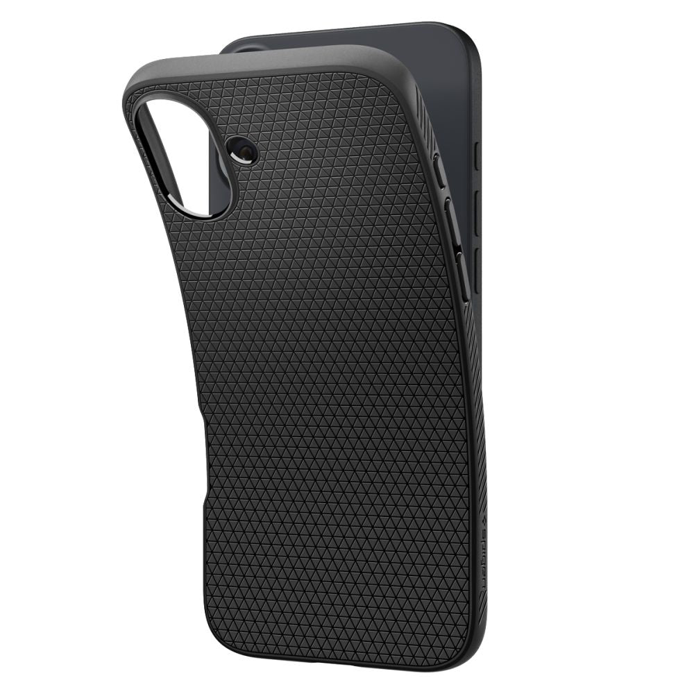 Husa de protectie Spigen Liquid Air (ACS08066) compatibil cu iPhone 16 Plus, Negru Mat