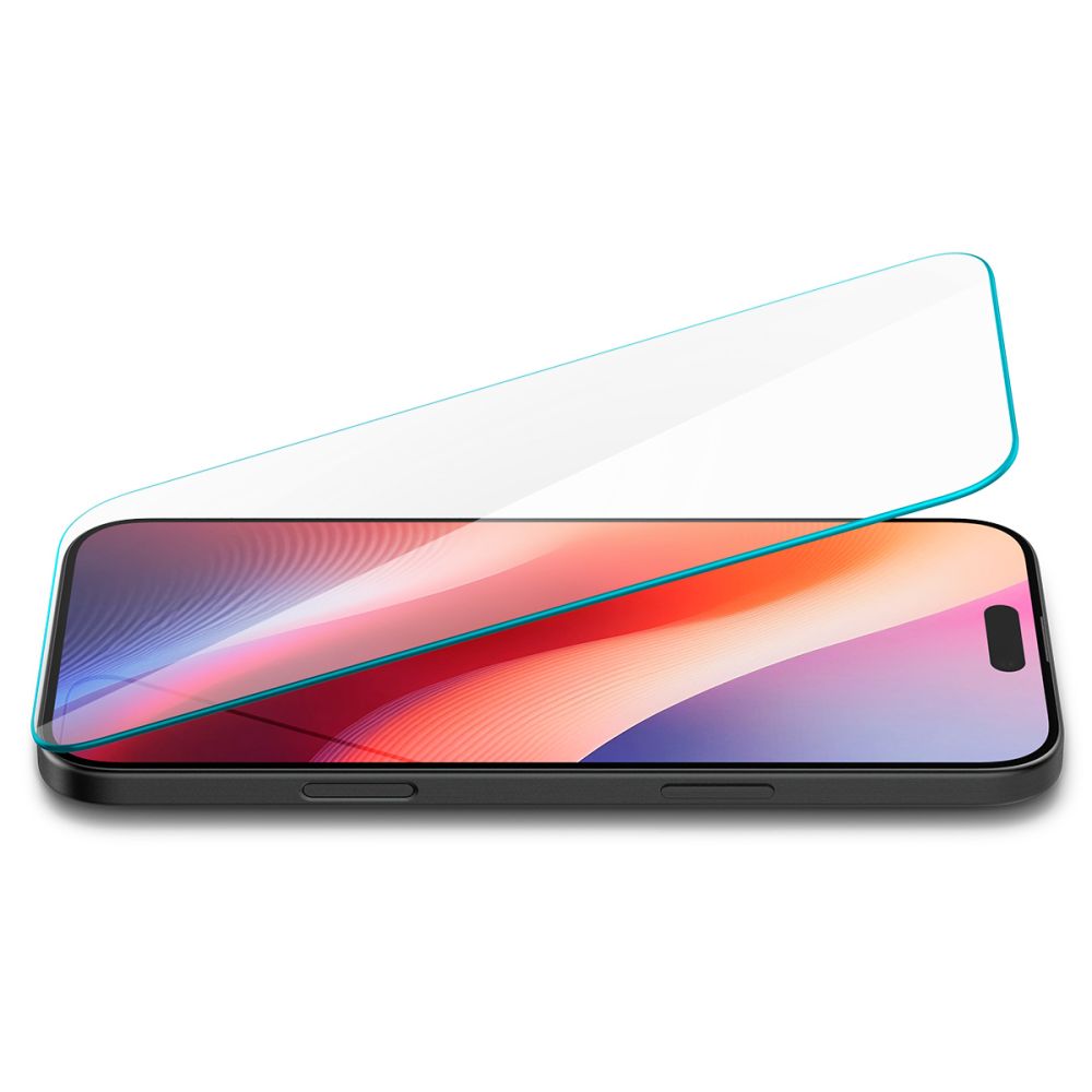 Folie de protectie Spigen Glas.tR Slim HD (AGL06910) compatibil cu iPhone 15 / iPhone 16, Transparent