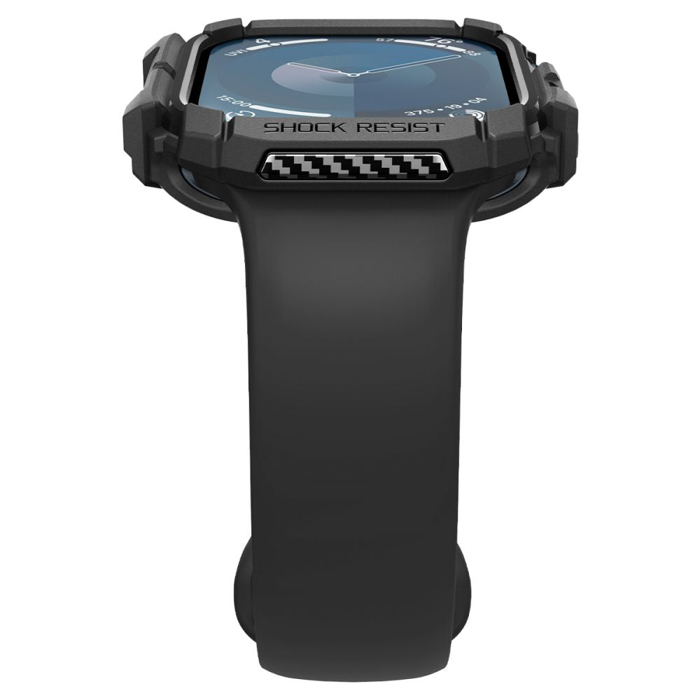 Accesoriu smartwatch Spigen Rugged Armor (ACS08585) compatibil cu Apple Watch 10 42mm / Watch 11 42mm, Negru