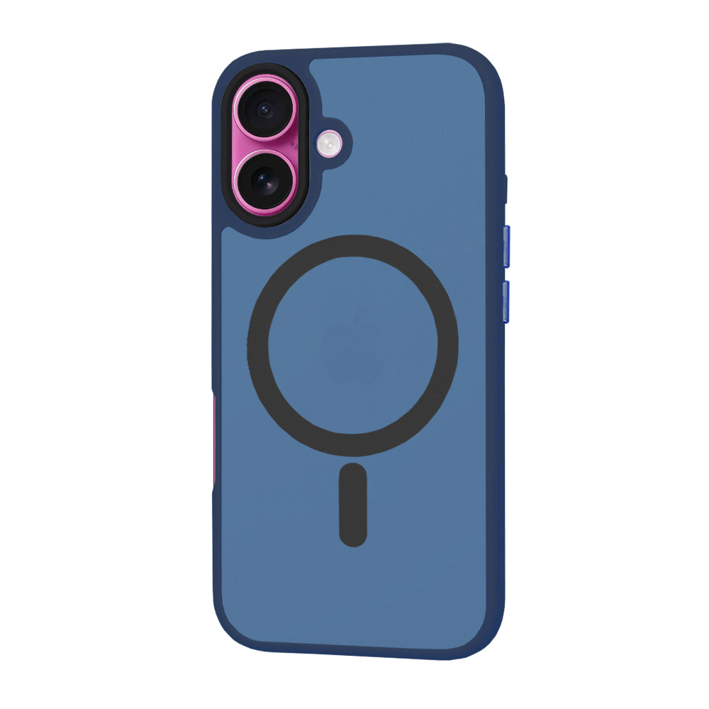 Husa de protectie Techsuit HaloFrost MagSafe Series compatibil cu iPhone 16 Plus, Albastru Inchis