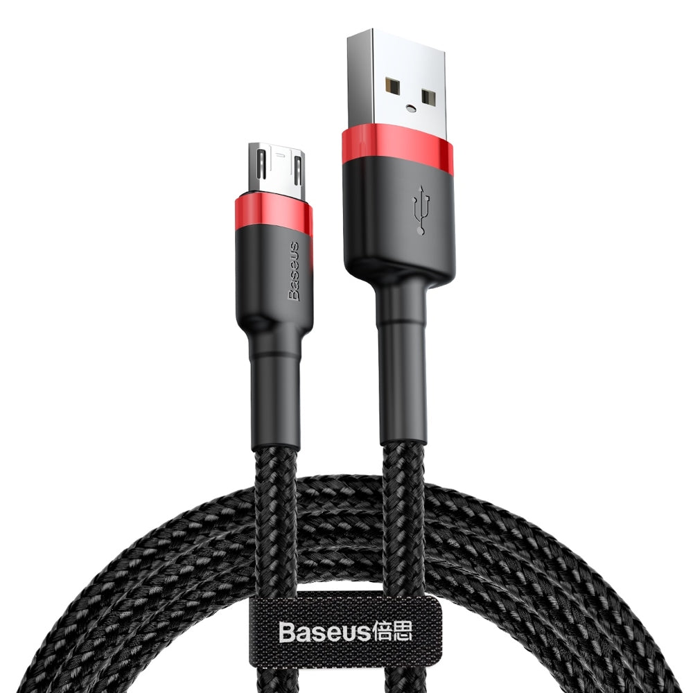 Cablu Baseus Cafule (CAMKLF-C91), USB to Micro-USB, 1.5A, 2m, Rosu Black