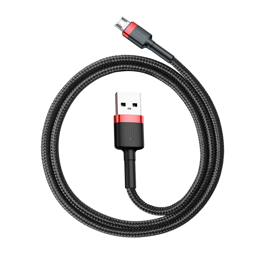 Cablu Baseus Cafule (CAMKLF-C91), USB to Micro-USB, 1.5A, 2m, Rosu Black